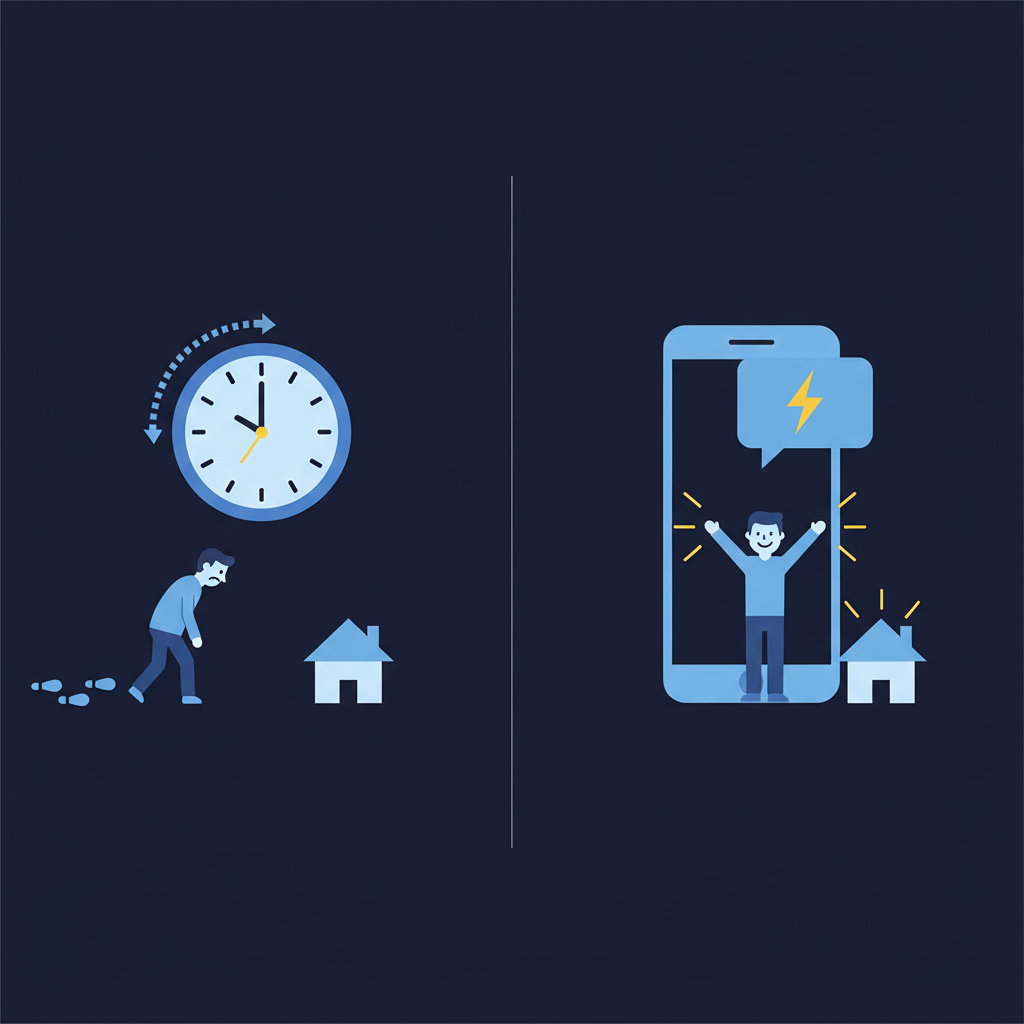 Atendimento lento versus rápido na imobiliária