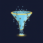 Funil de vendas com leads escapando por buracos - ilustração conceitual